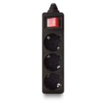 Socket 3 x Schuko Power On SU-03K