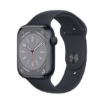 Apple Watch Series 8 Cellular Aluminium 45mm Αδιάβροχο με eSIM και Παλμογράφο (Midnight with Midnight Sport Band)